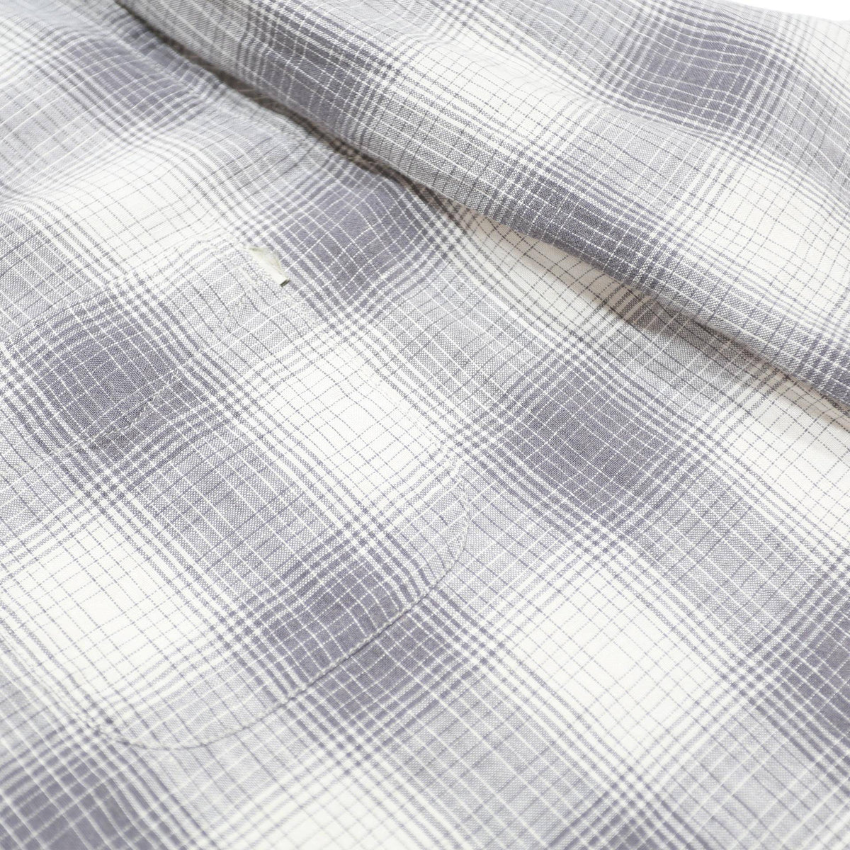 TIMBERLAND Mens White & Grey Check Linen Shirt XL Classic Casual Button Down
