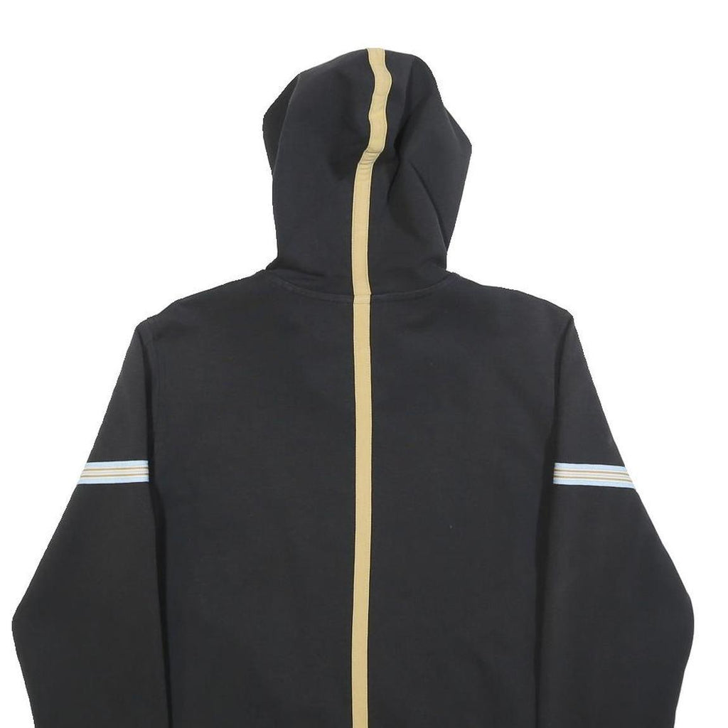 REEBOK Womens Black & Beige Zip Up Hoodie M Casual Slim Fit Cotton Blend