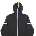 REEBOK Womens Black & Beige Zip Up Hoodie M Casual Slim Fit Cotton Blend