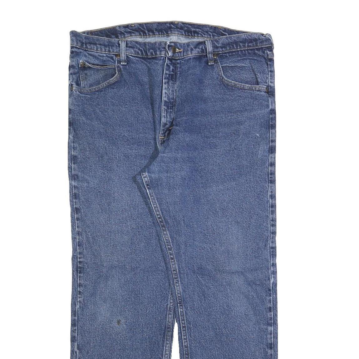 WRANGLER Mens Jeans Blue Regular Straight Denim Medium W38 L30 Classic Fit Zip