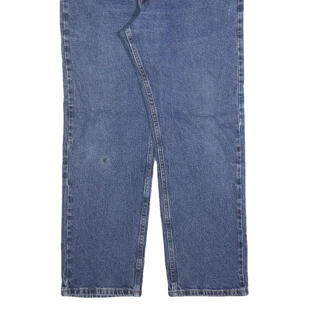 WRANGLER Mens Jeans Blue Regular Straight Denim Medium W38 L30 Classic Fit Zip