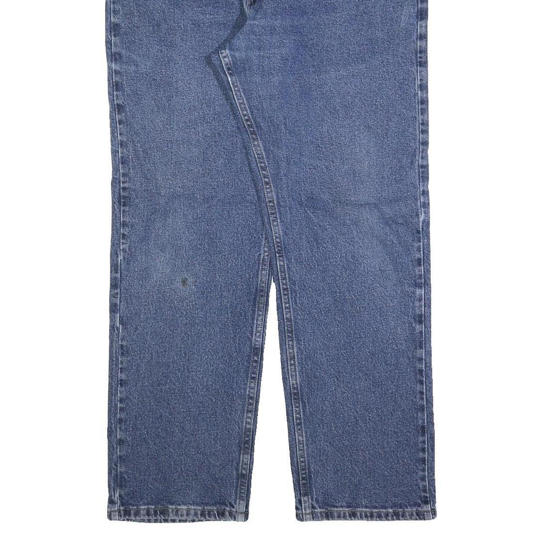 WRANGLER Mens Jeans Blue Regular Straight Denim Medium W38 L30 Classic Fit Zip