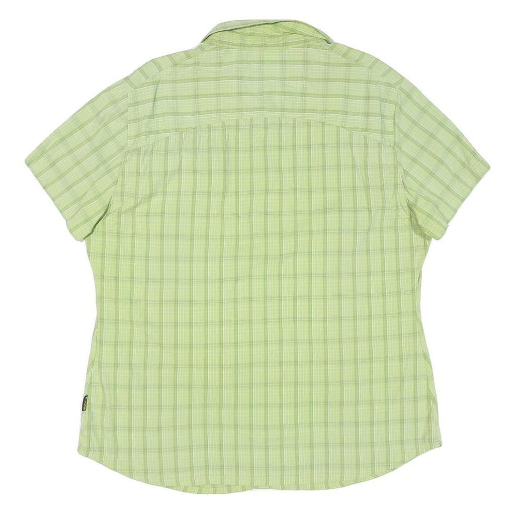 JACK WOLFSKIN Womens Green Check Shirt XL Lightweight Outdoor Casual Summer