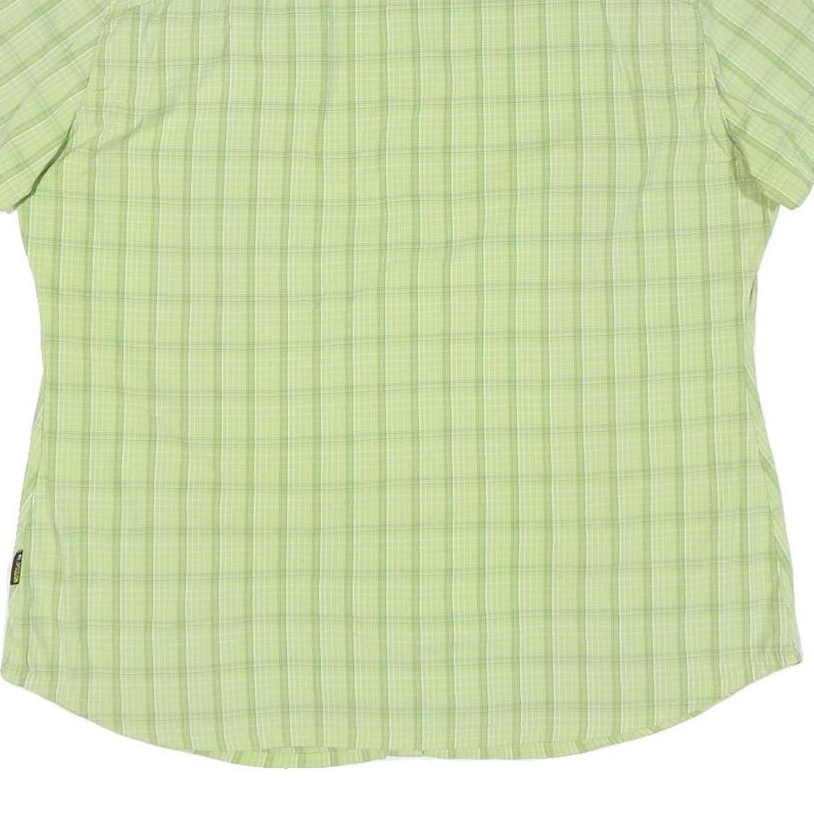 JACK WOLFSKIN Womens Green Check Shirt XL Lightweight Outdoor Casual Summer