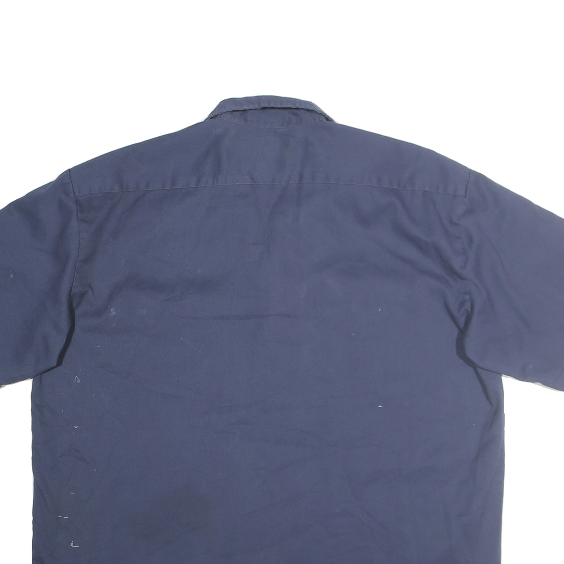 DICKIES Mens Blue Work Shirt Cotton Blend XL Button Front Pockets