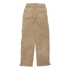 AMERICAN EAGLE Womens Beige Cotton Blend Regular Cargo Trousers W26 L30 Casual