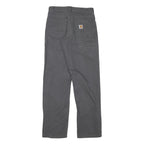 CARHARTT Mens Cotton Blend Grey Relaxed Straight Trousers W28 L32 Workwear