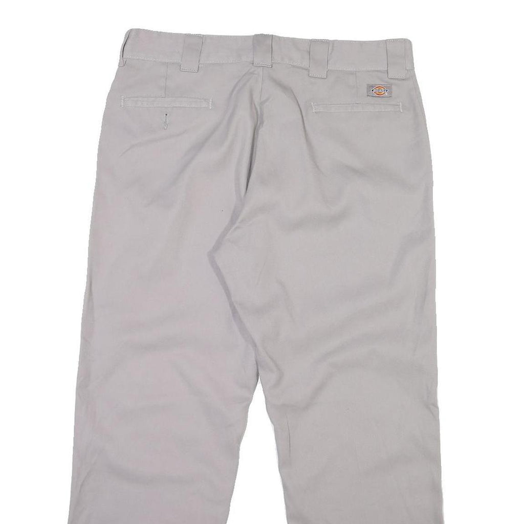 DICKIES Mens Cotton Blend Beige Regular Fit Straight Leg Trousers W36 L30