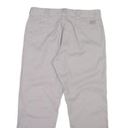 DICKIES Mens Cotton Blend Beige Regular Fit Straight Leg Trousers W36 L30