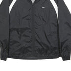 NIKE Mens Black & White Zip Jacket XL Nylon Sportswear Athletic Windbreaker