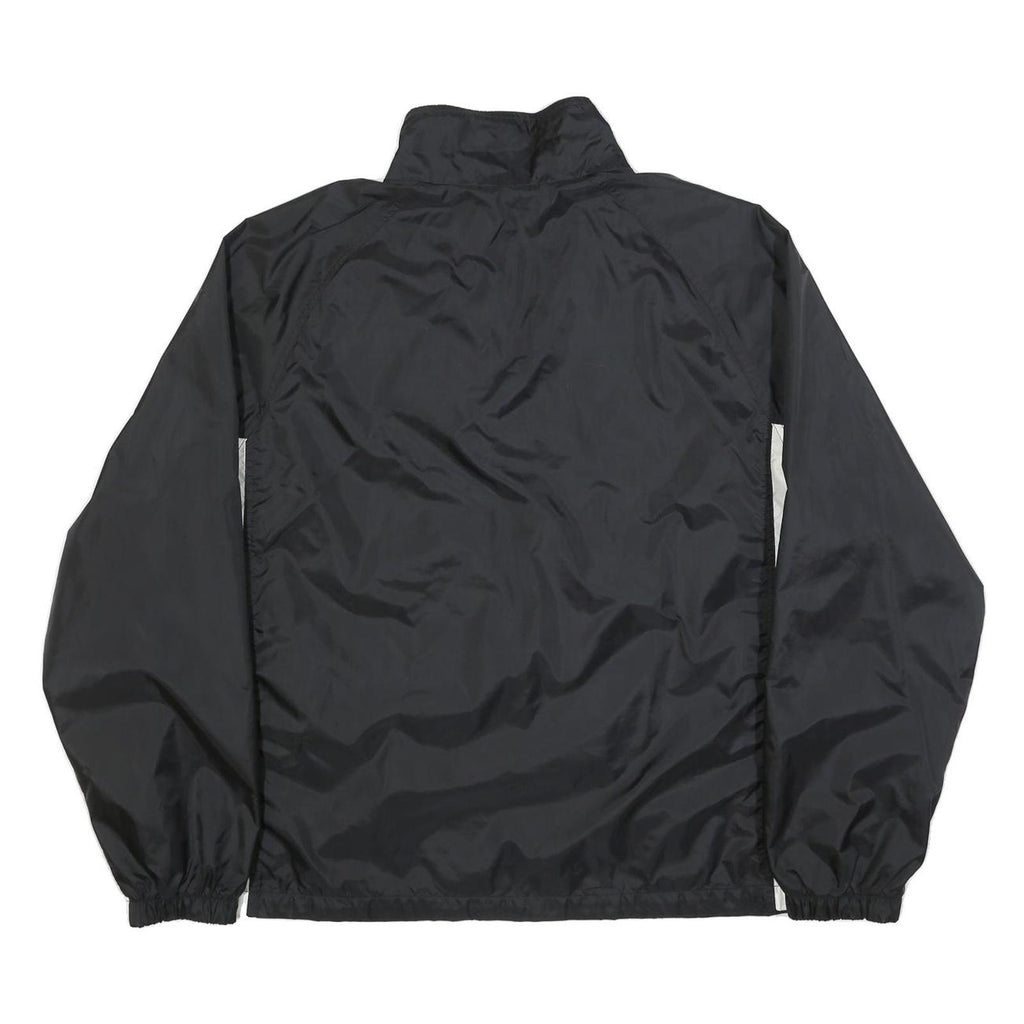 NIKE Mens Black & White Zip Jacket XL Nylon Sportswear Athletic Windbreaker