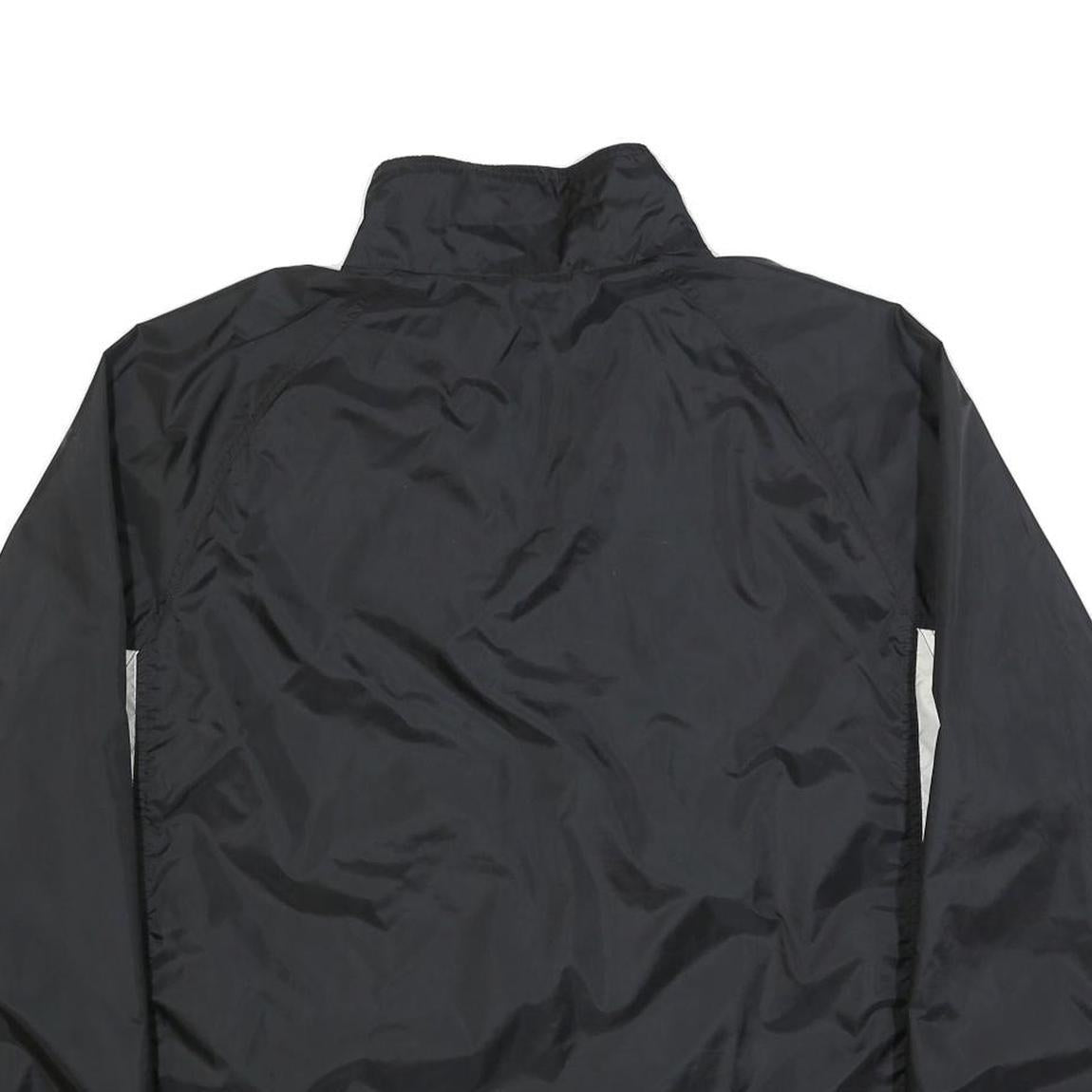 NIKE Mens Black & White Zip Jacket XL Nylon Sportswear Athletic Windbreaker