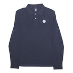 NORTH SAILS Mens Navy Blue Long Sleeve Cotton Polo Shirt L Regular Fit
