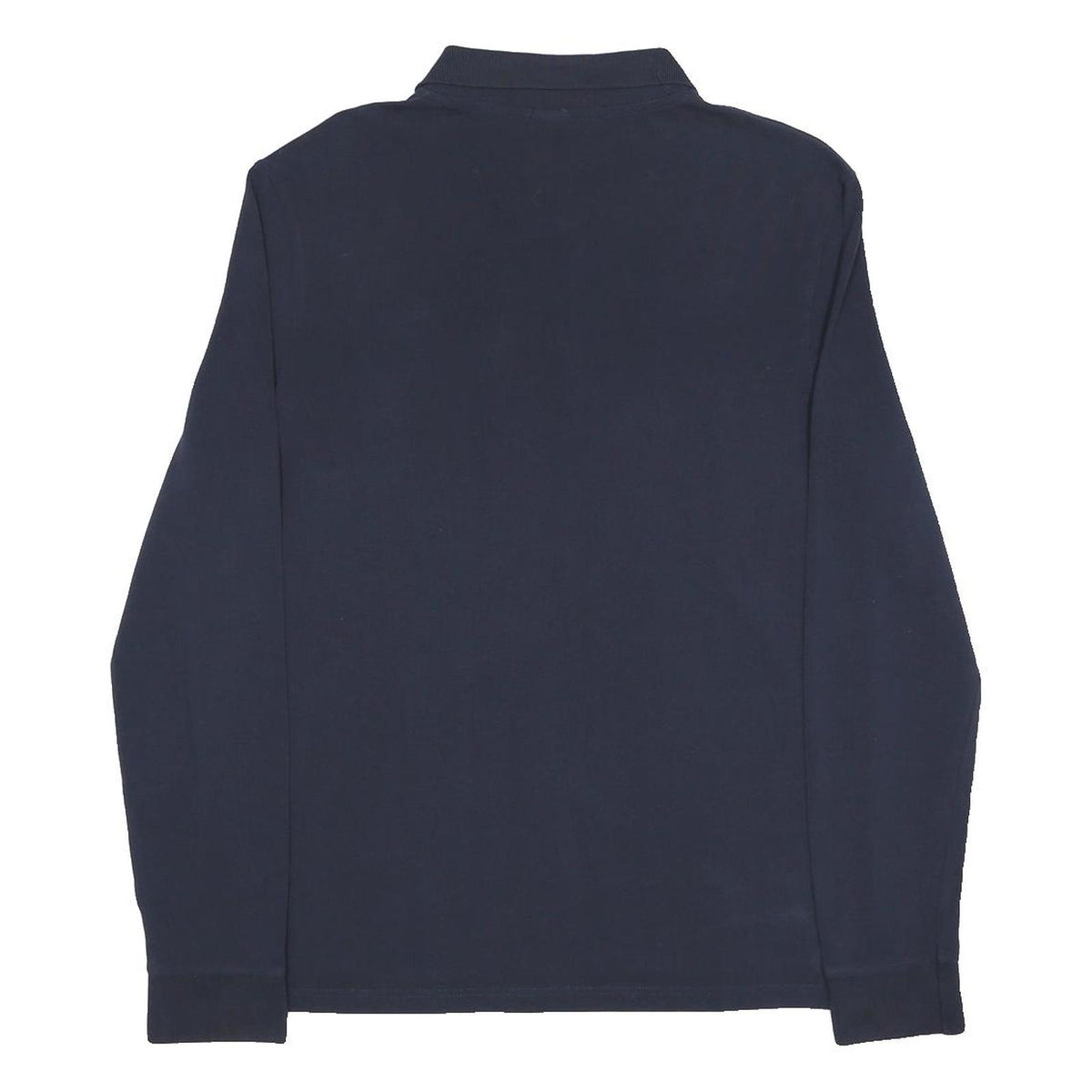 NORTH SAILS Mens Navy Blue Long Sleeve Cotton Polo Shirt L Regular Fit