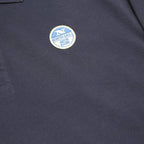 NORTH SAILS Mens Navy Blue Long Sleeve Cotton Polo Shirt L Regular Fit