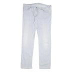 CARHARTT Mens Regular Fit Blue Denim Jeans W40 L34 Cotton Blend Zip Pockets