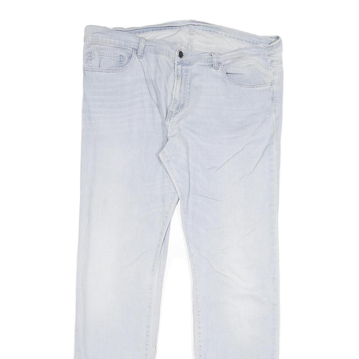 CARHARTT Mens Regular Fit Blue Denim Jeans W40 L34 Cotton Blend Zip Pockets