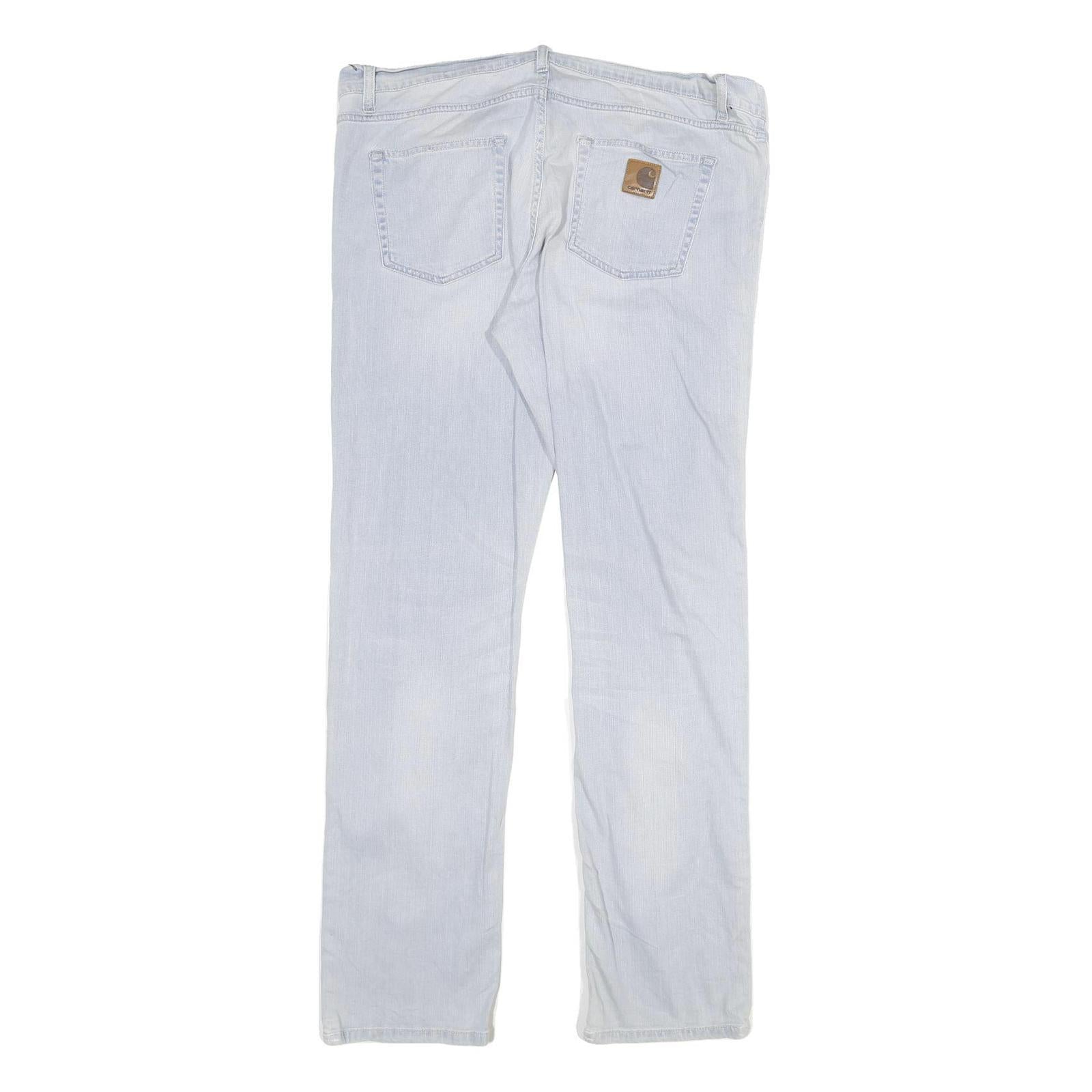 CARHARTT Mens Regular Fit Blue Denim Jeans W40 L34 Cotton Blend Zip Pockets