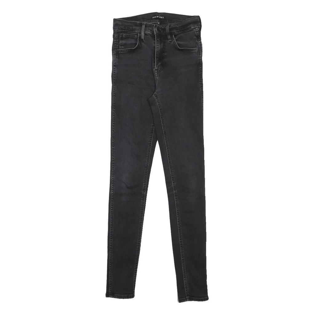 LEVI'S Line 8 Womens Jeans Black Slim Skinny Denim Medium W25 L32 Stylish Zip