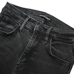 LEVI'S Line 8 Womens Jeans Black Slim Skinny Denim Medium W25 L32 Stylish Zip