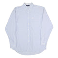 WRANGLER Mens Blue & White Check Shirt M Cotton Blend Long Sleeve Button Collar