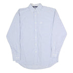 WRANGLER Mens Blue & White Check Shirt M Cotton Blend Long Sleeve Button Collar