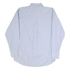 WRANGLER Mens Blue & White Check Shirt M Cotton Blend Long Sleeve Button Collar