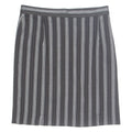 SAMIRA Womens Pencil Skirt Black Knee Length 90s Striped M