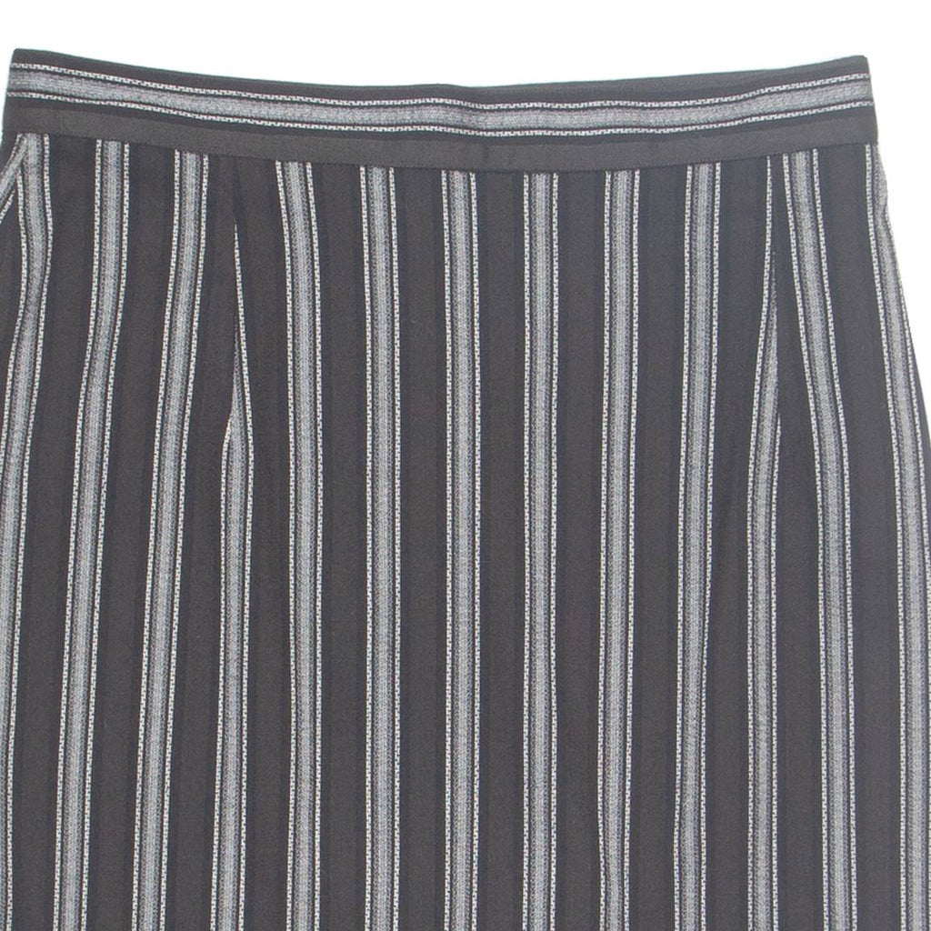 SAMIRA Womens Pencil Skirt Black Knee Length 90s Striped M