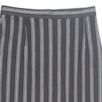 SAMIRA Womens Pencil Skirt Black Knee Length 90s Striped M