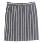 SAMIRA Womens Pencil Skirt Black Knee Length 90s Striped M