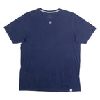RUSSELL ATHLETIC Embroidered Maple Leaf Mens T-Shirt Blue Crew Neck L
