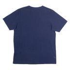 RUSSELL ATHLETIC Embroidered Maple Leaf Mens T-Shirt Blue Crew Neck L