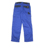 DICKIES Mens Regular Blue & Black Workwear Cargo Trousers W30 L30 Durable Cotton