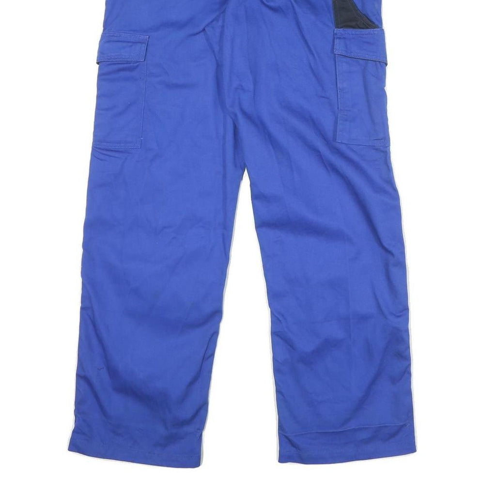DICKIES Mens Regular Blue & Black Workwear Cargo Trousers W30 L30 Durable Cotton