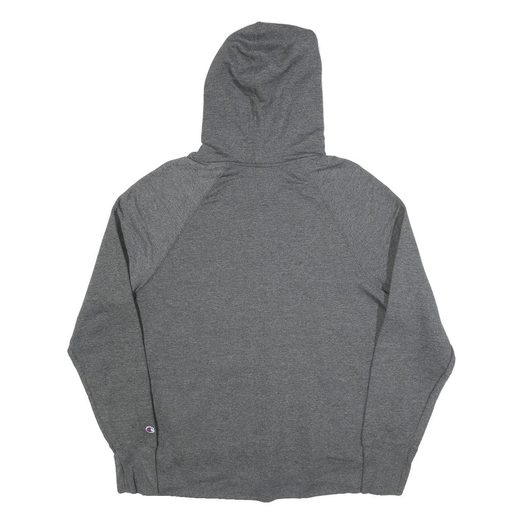 CHAMPION Womens Grey Pullover Hoodie L Cotton Blend Casual Sportswear