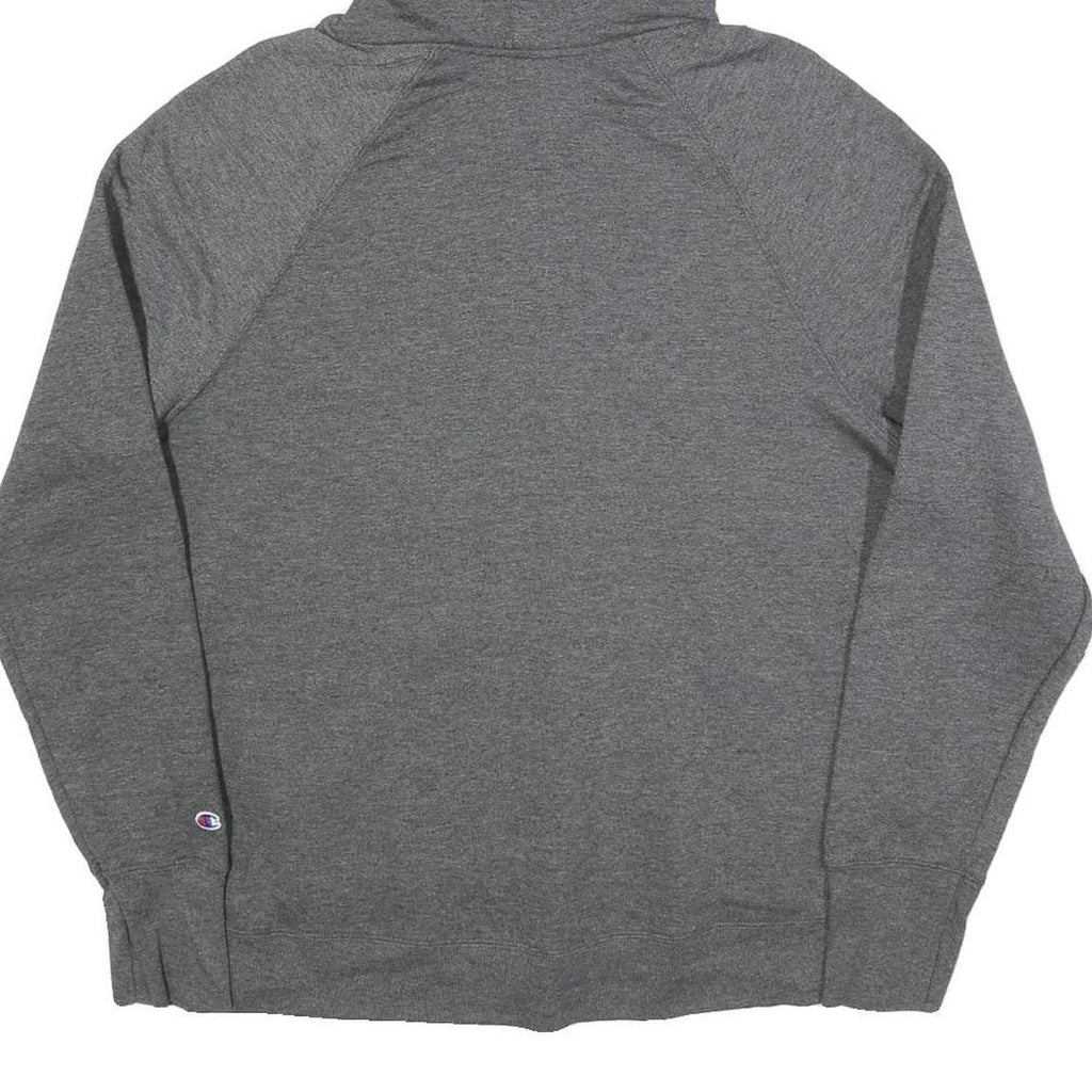 CHAMPION Womens Grey Pullover Hoodie L Cotton Blend Casual Sportswear