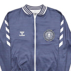 HUMMEL Mens Blue & White Wigan Warriors Track Jacket L Polyester Blend Zip