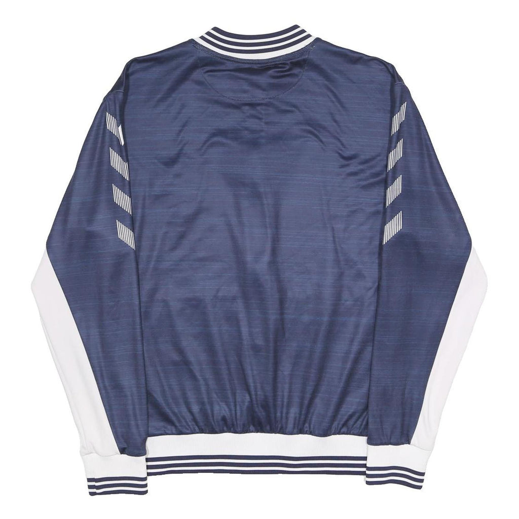 HUMMEL Mens Blue & White Wigan Warriors Track Jacket L Polyester Blend Zip