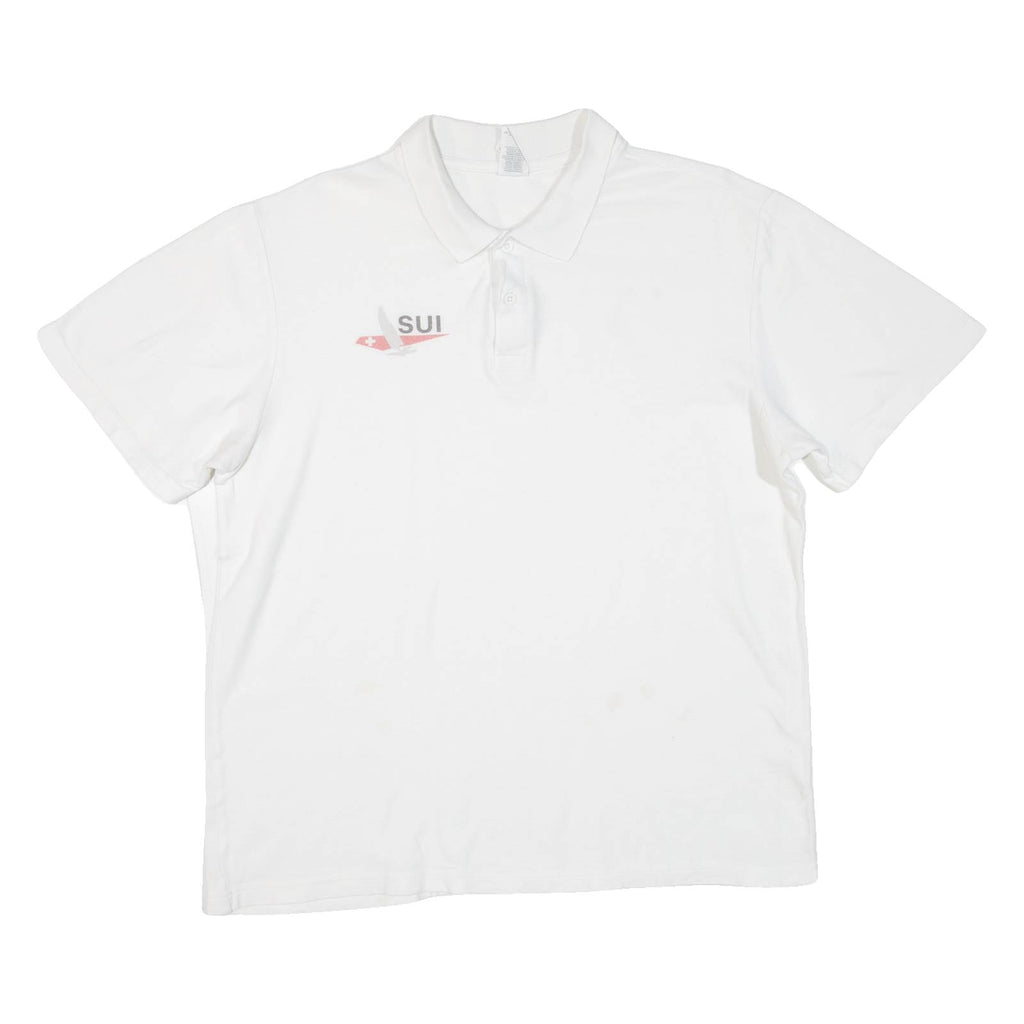 GILDAN Switzerland Mens Polo Shirt White L