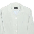 DANIELLE MARIANI Womens White Cream Button Jacket S Polyester Blend Plain
