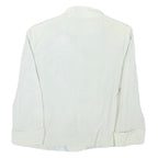 DANIELLE MARIANI Womens White Cream Button Jacket S Polyester Blend Plain