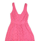 MONSOON Womens Pink Cotton Blend Day Dress Sleeveless Knee Length UK 8 Summer