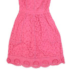 MONSOON Womens Pink Cotton Blend Day Dress Sleeveless Knee Length UK 8 Summer