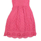 MONSOON Womens Pink Cotton Blend Day Dress Sleeveless Knee Length UK 8 Summer