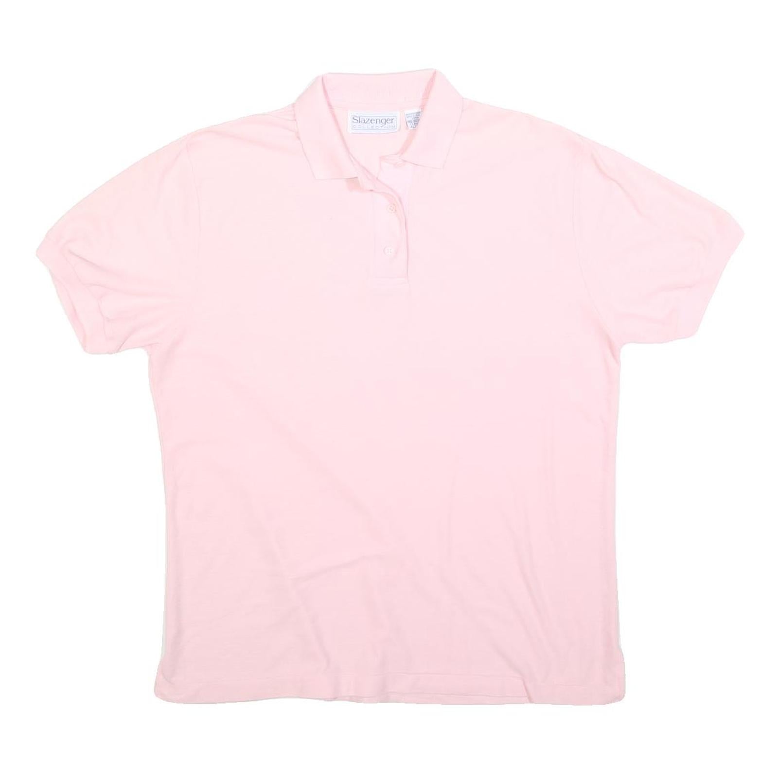 SLAZENGER Womens Pink Polo Shirt XL Cotton Blend Short Sleeve Basic
