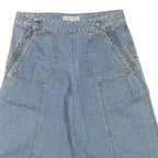 SEE BY CHLOE Womens Denim Blue Casual Shorts M W28 Wide Leg Zipper Pockets