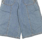 SEE BY CHLOE Womens Denim Blue Casual Shorts M W28 Wide Leg Zipper Pockets