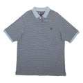 CHAPS RALPH LAUREN Mens Blue & Navy Striped Short Sleeve Polo Shirt XL Casual