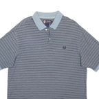 CHAPS RALPH LAUREN Mens Blue & Navy Striped Short Sleeve Polo Shirt XL Casual